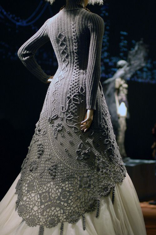 jean-paul gaultier knitted crocheted dress